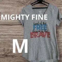 匿名配送✨MIGHTY FINE グレー VネックTシャツ M
