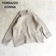 TORRAZZO DONNA ニット　セーターウール　ベージュゆったり　ふんわり