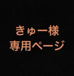 きゅー様専用ページ