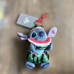 ディズニーストア　スティッチ ぬいぐるみキーチェーン スイカだいすきのサムネイル