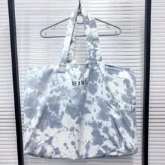 BEAMS ビームス タイダイ柄 トートバッグ キャンバス A4収納可 ブルー