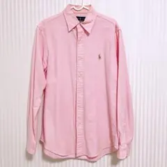 ラルフローレン 長袖 シャツ M ピンク SLIM FIT 175/96A
