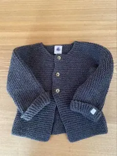 ガーター編みニットカーディガン