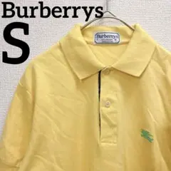Burberrys【S】バーバリー ポロシャツ 襟付き 半袖 無地 黄 綿のサムネイル