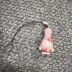 キティ　ピンク　ボーリング　ピン　キャラクター ストラップ　ラウンドワン
