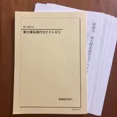 鉄緑会 高3現代文 東大理系現代文テストゼミテキスト+授業プリント
