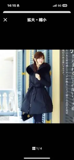 ルイルエブティック 、ネイビー ダウンジャケット