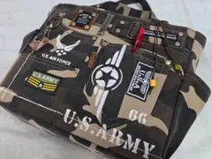 デニムリメイク トートバッグ 迷彩 お洒落カジュアル