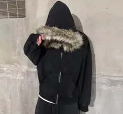 ファージップパーカーy2k グランジ sk8opium 海外ストリート