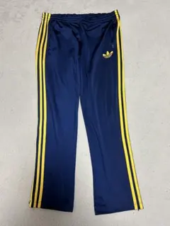 adidas トラックパンツ ネイビー×イエロー 00s
