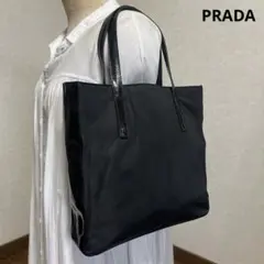◇ PRADA プラダ トートバッグ ナイロン×レザーブラック ◇