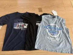 CONVERSE 長袖Tシャツ 重ね着風 ネイビーのサムネイル