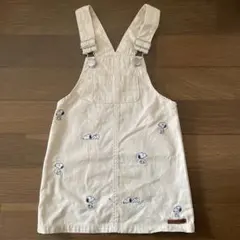 スヌーピー刺繍ジャンバースカート 80〜90cm