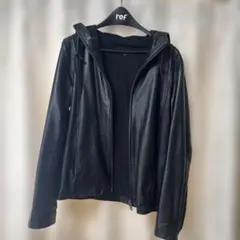 SHAMA レザーパーカー　レザーブルゾン　メンズ　シャマ