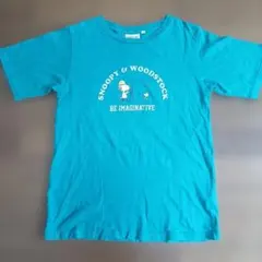 PEANUTS Tシャツ スヌーピー ウッドストック ブルーグリーン