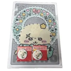 ちいかわ 缶ミラー2個 クリアファイル1枚　セット ラッコ セブンイレブン