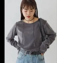 Ciaopanic　TYPYシアーフロッキーベロア見えメロートップス レディース