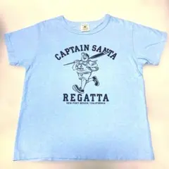 CAPTAIN SANTA Tシャツ 水色 バックプリント 半袖 レディースのサムネイル