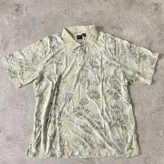 XXL ARROW 総柄ポロシャツ レーヨン混 ボタニカル柄 半袖のサムネイル