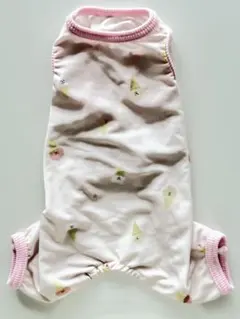 犬服　小型犬用　接触冷感バラエティ柄ツルツルつなぎ