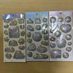 すみっコぐらし　キラッとぷくぷくエアーシール　3種類セット　立体シール