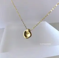 ラウンド＊ネックレス　サージカルステンレス ゴールド メンズ ペア コイン