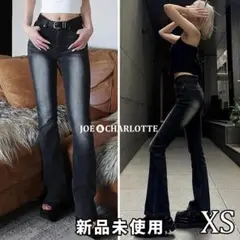 ダーリッチ darich ブラストフレアデニムパンツ ブラック BLK XS