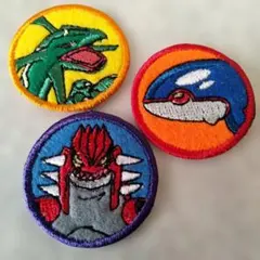 ポケモン刺繍アイロンワッペン3点セット