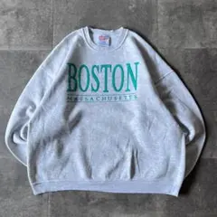 90s USA製 Hanes カレッジスウェット プリント 灰 XL A942