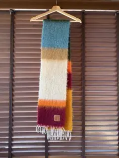 LOEWE アナグラム モヘア ウール ストライプ スカーフ