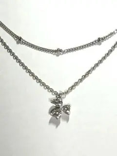 4℃、2連チェーンネックレス　シルバー925