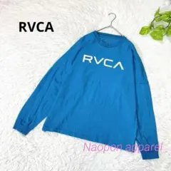 RVCA ロゴ入　長袖カットソー　ビッグシルエット　バックプリント S〜M 青のサムネイル