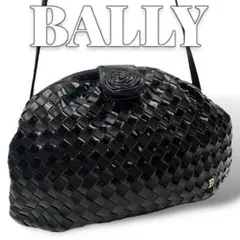 BALLY フラワーモチーフ レザー 編込み ショルダーバッグ 7927