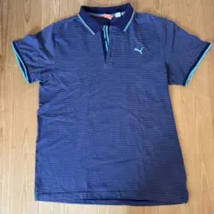 ポロシャツ　ゴルフ　メンズ　ストライプ　PUMA Lサイズのサムネイル