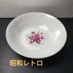 昭和レトロ　金彩花柄ホワイト皿2個セット