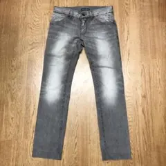 希少☆36インチ】カルバンクライン ブラックデニム ストレッチ レザー 