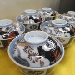 有田焼　伊万里焼　古伊万里　金彩　蓋付碗　煮物椀　汁椀　飯碗　5客セット　①のサムネイル