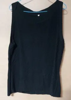 20％off★ブラックニットベスト 3L