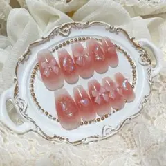 チークネイル ちゅるんネイルチップ リボン