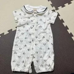 美品　プティマイン　ミッキーマウス　ショートオール　50〜70