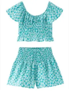 ZARA 花柄フリル　セットアップ