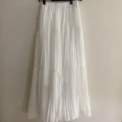 【新品未使用】Miniministore プリーツスカート ホワイト ロング丈