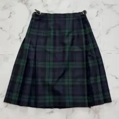 ✨美品✨ オニールオブダブリン ラップスカート 紺緑チェック ベルトmr373のサムネイル