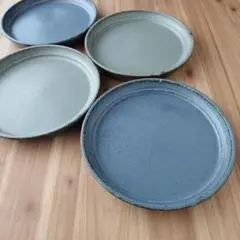 マットフラット皿・４枚　美濃焼〈新品・未使用〉のサムネイル