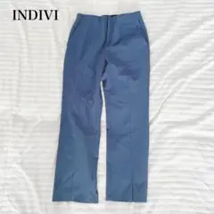 インディヴィ スラックス オフィスカジュアルパンツ 日本製 ウォッシャブル