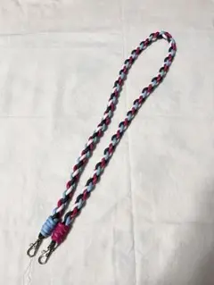 スマホショルダーストラップ　ピンクブルー