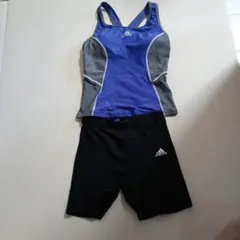 adidas レディース セパレート水着 ブルー グレーのサムネイル