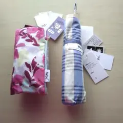 新品 wpc 晴雨兼用 折りたたみ傘 ポーチ付き ２本セット