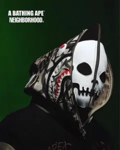 BAPE neighborhood シャーク ハーフジップ パーカー