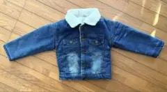 美品 キッズ デニム ボア ジャケット 90 アウター